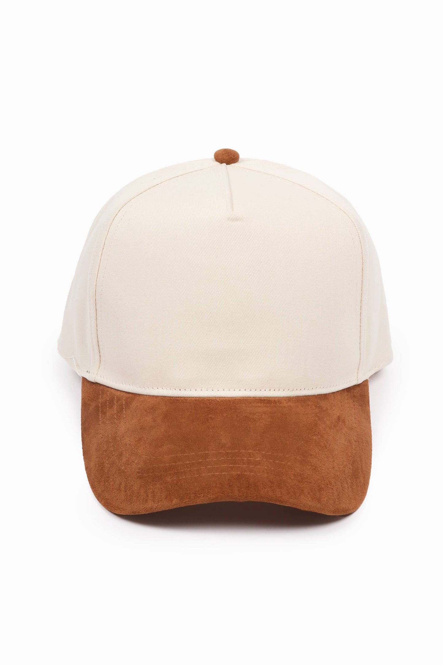 SUEDE BRIM 5 Panel Baseball Cap