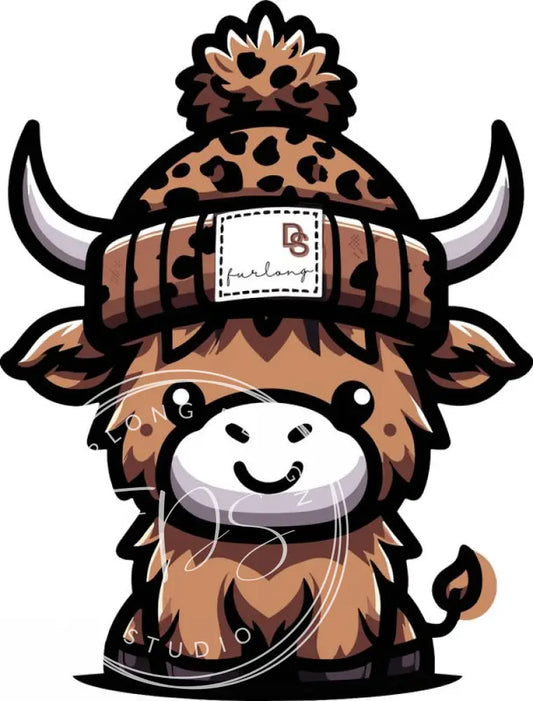 Fds Highland Cow Stickers (Pack Of 5) Stickers