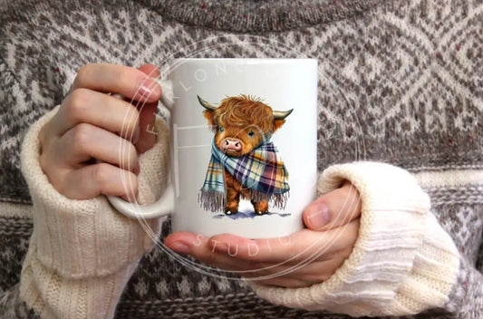 Highland Baby Cow Coffee Ceramic Mug