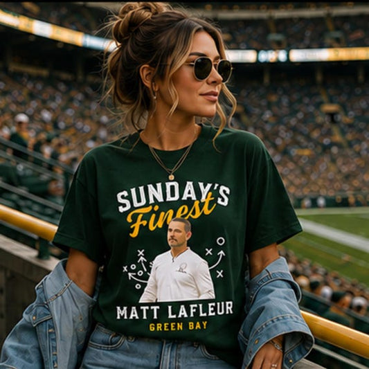 Sunday’s Finest Green Bay football T-shirt, original Etsy product photo 1